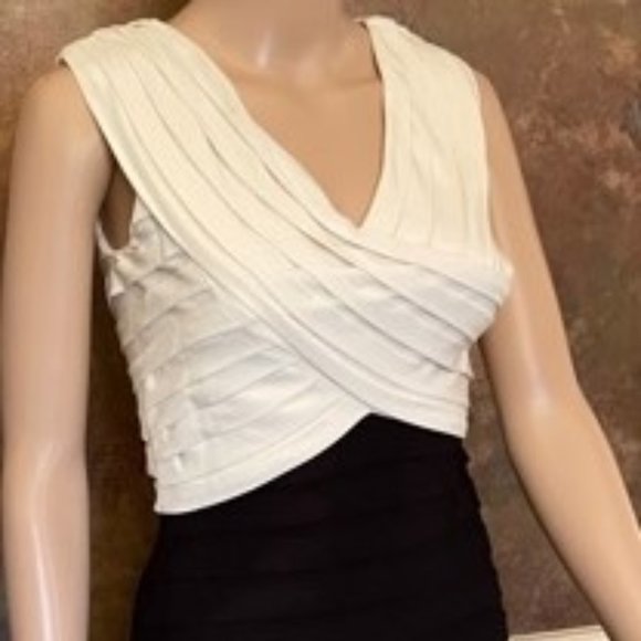 Cache Smart looking Black & White dress - Picture 1 of 6